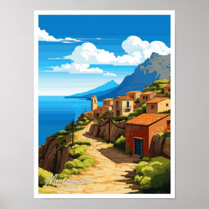 Monemvasia Griechenland Reisen Vintage Illustratio Poster