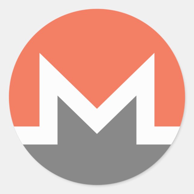 Monero (xmr) runder aufkleber (Vorderseite)