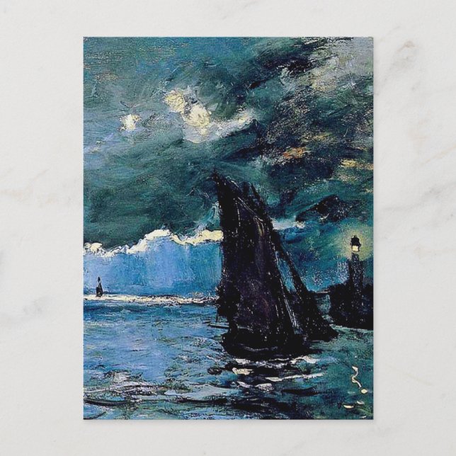 Monet A Seascape Shipping Postkarte (Vorderseite)