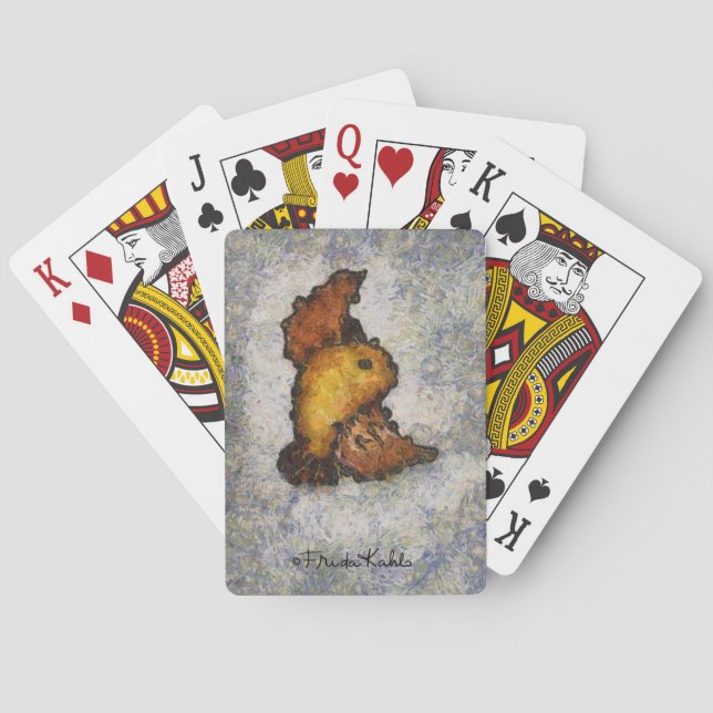 Monet-Ähnliche Vogel-Malerei Frida Kahlos Spielkarten (Rückseite)