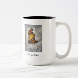 Monet-Ähnliche Vogel-Malerei Frida Kahlos Zweifarbige Tasse