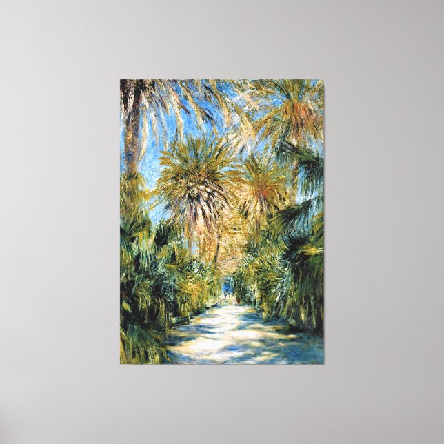 Monet - Algiers, der Garten von Essai Leinwanddruck (Vorderseite)