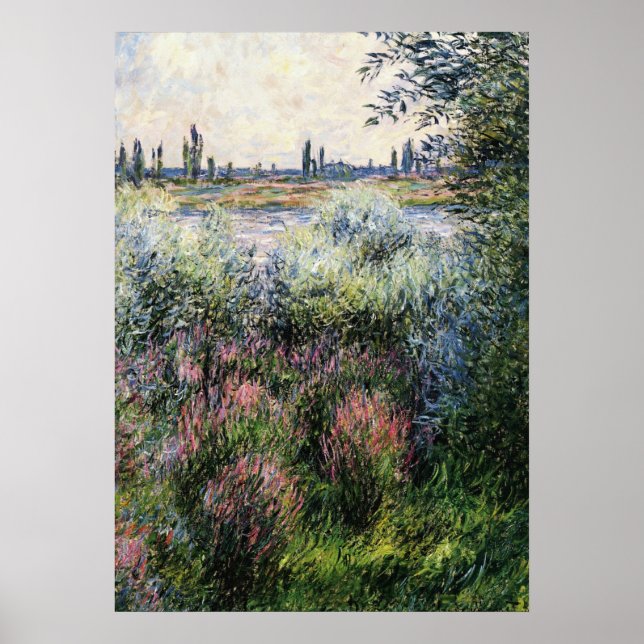 Monet - An der Seine, eine Ecke der Bank Poster (Vorne)