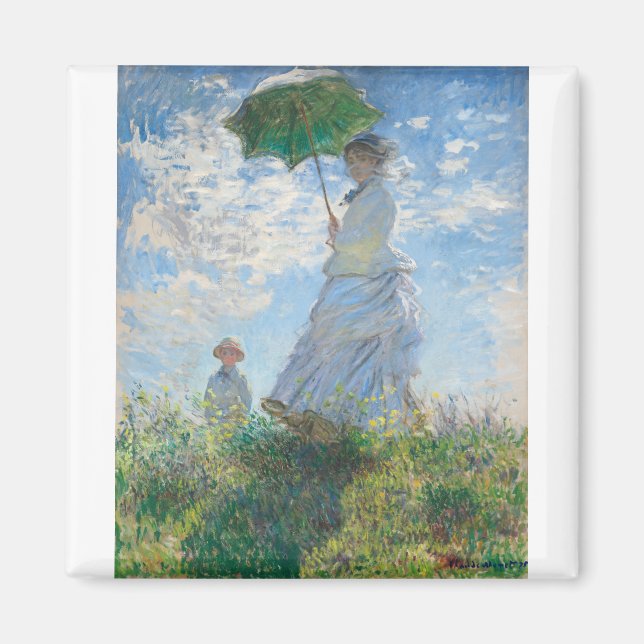 Monet and Her Son by Claude Monet Magnet (Vorne)