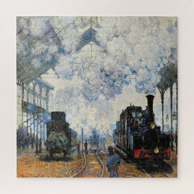 Monet - Ankunft des Zuges der Normandie, Puzzle (Vertikal)