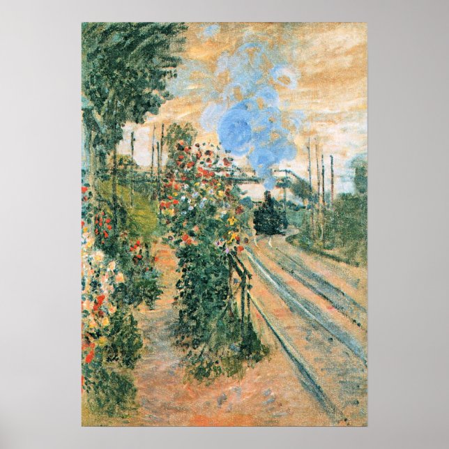 Monet - Ankunft in Montegeron Poster (Vorne)
