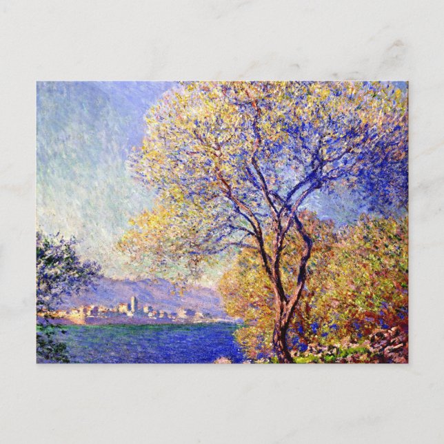 Monet - Antibes Von den Salis Gardens aus gesehen Postkarte (Vorderseite)