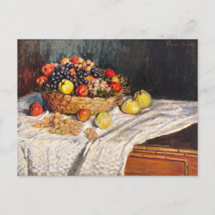 Monet - Äpfel und Trauben, Postkarte