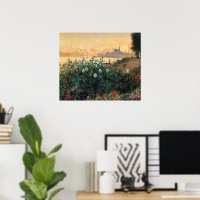 Monet - Argenteuil, Blumen am Flussufer