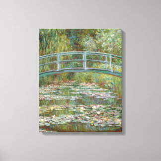 Monet Art Bridge über einem Teich der Wasserläufe Leinwanddruck