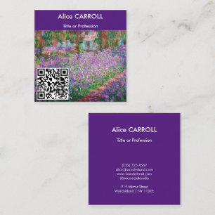 Monet - Artist's Garden at Giverny - QR Code Quadratische Visitenkarte