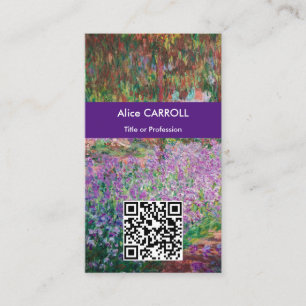 Monet - Artist's Garden at Giverny - QR Code Visitenkarte