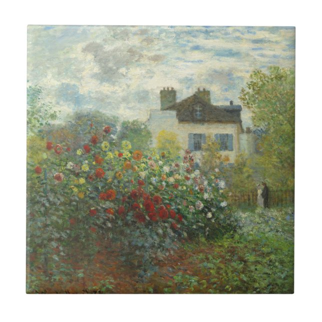 Monet Artists Garden in Argentinien Fliese (Vorderseite)