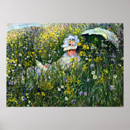 Monet - Auf der Wiese Poster