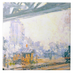 Monet - Außerhalb des Bahnhofs Saint-Lazare Fliese
