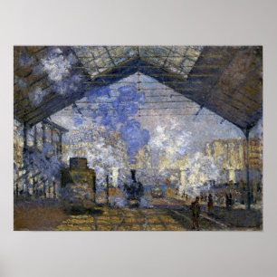 Monet - Bahnhof Saint Lazare Poster