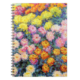 Monet, Bett von Chrysanthemas, Notizblock