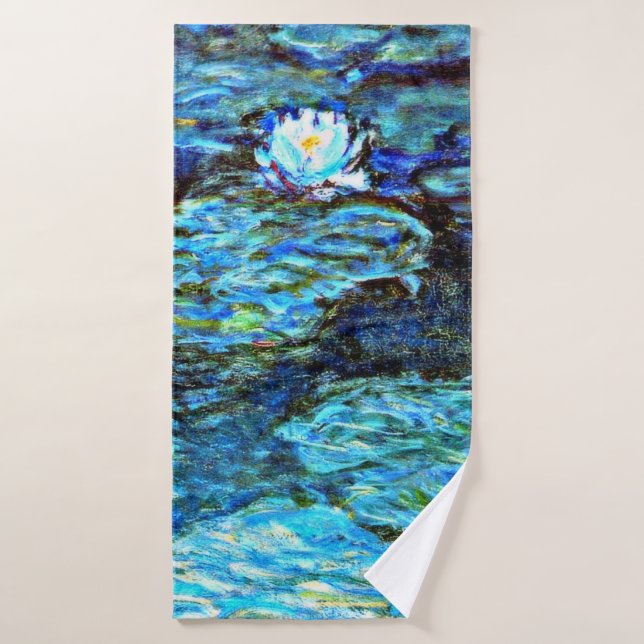 Monet - Blue Water Lilies Badehandtuch (Badehandtuch)