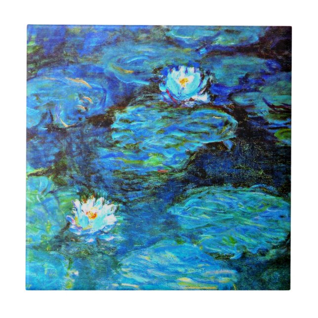 Monet - Blue Water-Lilies Fliese (Vorderseite)