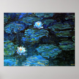 Monet - Blue Water Lilies Poster
