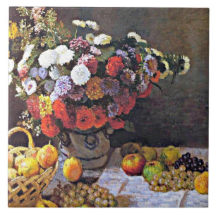 Monet - Blume und Obst Fliese