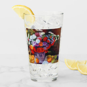 Monet Blume und Obst Glas