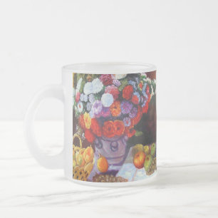Monet Blume und Obst Mattglastasse