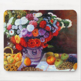 Monet Blume und Obst Mousepad
