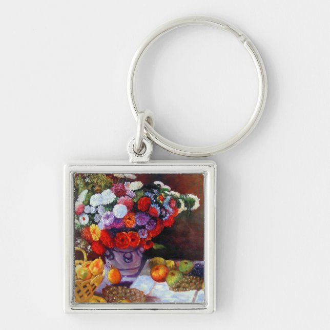 Monet Blume und Obst Schlüsselanhänger (Vorne)