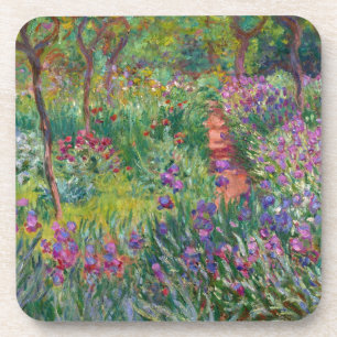 monet Blumen Vintag d-Iris-Garten-an-giverny Getränkeuntersetzer
