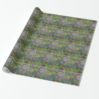 monet Blumen vintage die-Schwertlilie-Garten-in-Gi Geschenkpapier