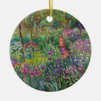 monet Blumen vintage die-Schwertlilie-Garten-in-Gi Keramikornament