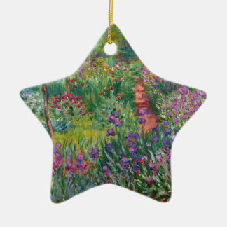 monet Blumen vintage die-Schwertlilie-Garten-in-Gi Keramikornament