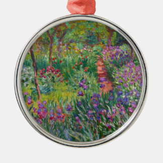 monet Blumen vintage die-Schwertlilie-Garten-in-Gi Silbernes Ornament