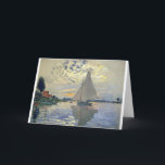 Monet Boots-Wasser Segeln in Dankeskarte<br><div class="desc"></div>
