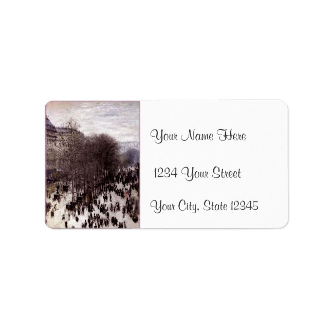 Monet Boulevard des Capucines Address Labels Adressaufkleber (Vorne)