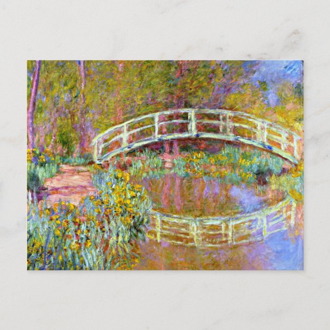 Monet - Brücke im Monet's Garden Postkarte (Vorderseite)