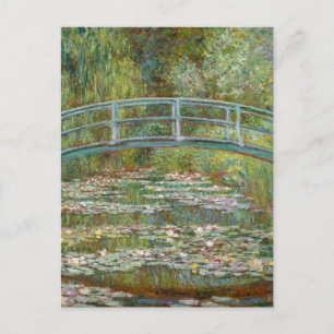 Monet-Brücke über Teich mit Seerosen Vintage Postkarte