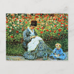 Monet - Camille Monet und Kind Postkarte<br><div class="desc">Claude Monet Malerei,  Camille Monet und Child.</div>