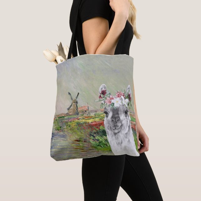 Monet Champ Tulipes und der Extravagante Llama (Von Nahem)