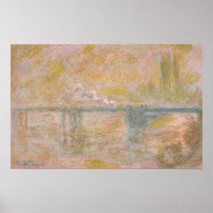 Monet - Charing Cross Bridge in London Poster