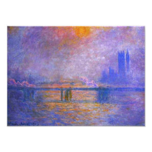 Monet Charing Cross Bridge Print Fotodruck