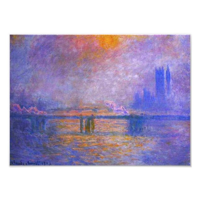 Monet Charing Cross Bridge Print Fotodruck (Vorne)
