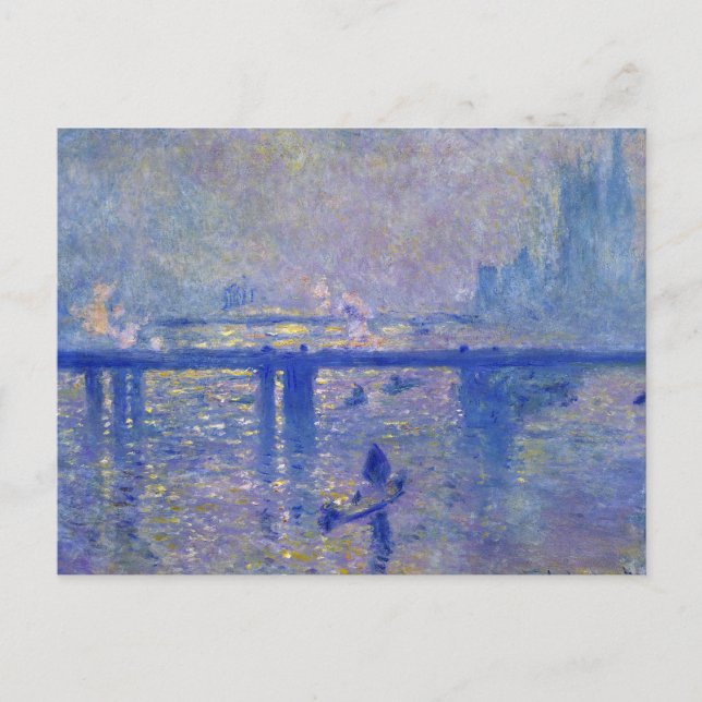 Monet Charing Cross Brücke Postkarte (Vorderseite)