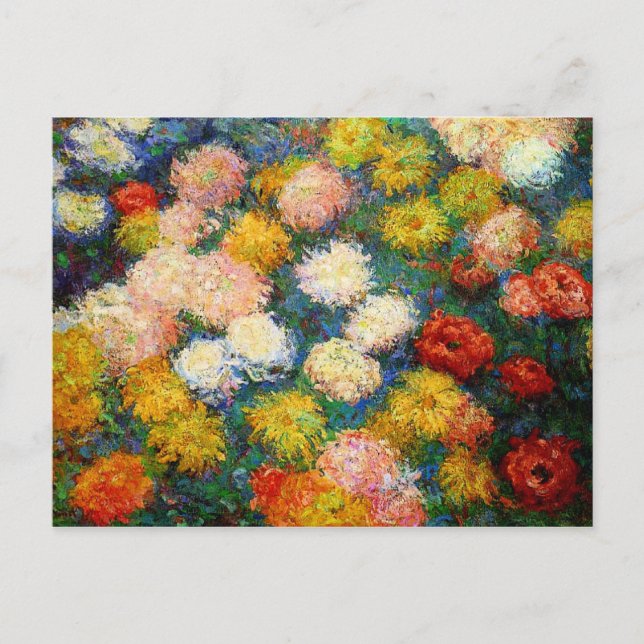 Monet - Chrysanthemums, 1897 Postkarte (Vorderseite)