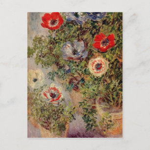 Monet, Claude Stilleben mit Anemonen um 1885 c. 18 Postkarte