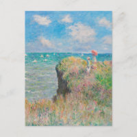 Monet Cliff Walk bei Pourvil Impressionist Malerei
