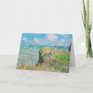 Monet Cliff Walk bei Pourville Grußkarte Karte