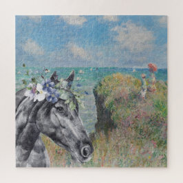 Monet Cliff Walk & Black Horse Puzzle
