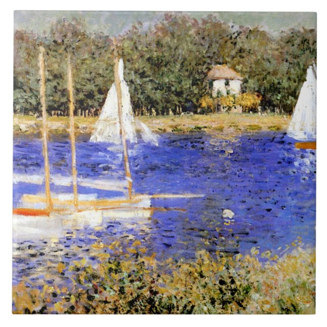 Monet - das Becken in Argenteuil Fliese (Vorderseite)